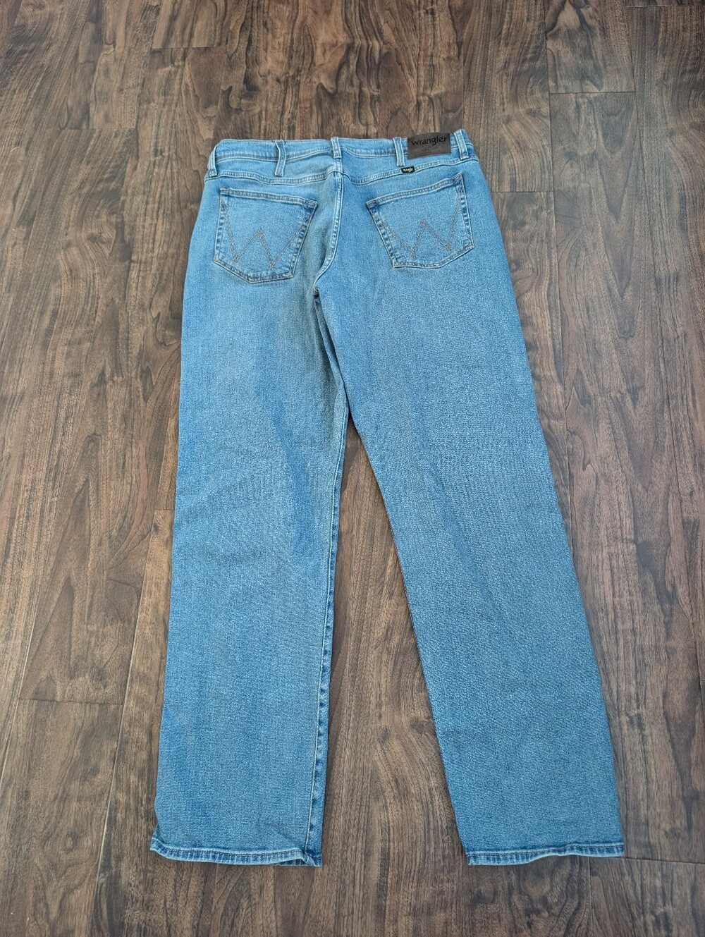 Wrangler 36x34 Relaxed Fit Light Blue Men's Jeans Stretch